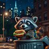 Raccoon_at_night